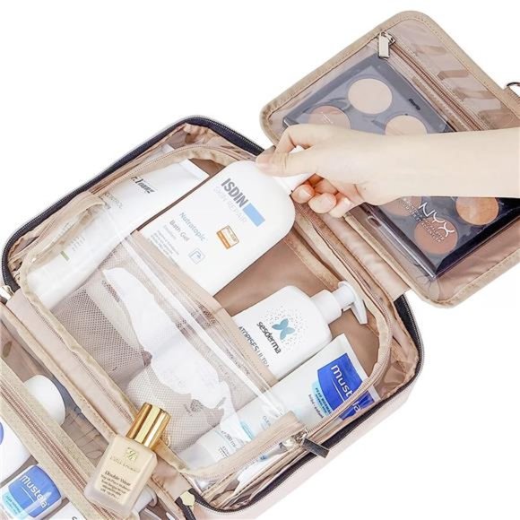 Travel Toiletry Bag for Women Large Capacity Travel Essentials Organizer Hanging - Picture 2 of 6